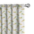 thumbnail image 1 of Ambesonne Ice Cream Window Curtains, Summer Desserts in Cones, Each 28" W x 84" L, Pale Orange Lime Green, 1 of 4