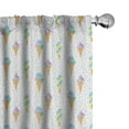 thumbnail image 1 of Ambesonne Ice Cream Curtains, Summer Dairy Dessert, Pair of 28"x63", Multicolor, 1 of 5