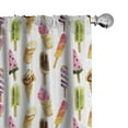 thumbnail image 1 of Ambesonne Ice Cream Curtains, Watercolor, Pair of 28"x63", Multicolor, 1 of 5