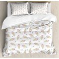 thumbnail image 1 of Ambesonne Ice Cream Duvet Cover Set, Pastel Tones Cones Doodle, 2-Calking, Pale Pink and Cream, 1 of 7