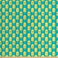thumbnail image 1 of Ambesonne Ice Cream Fabric by the Yard Upholstery, Lemon Flavor Face, 2 Yards, Teal Yellow, 1 of 4