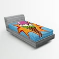 thumbnail image 1 of Ambesonne Ice Cream Fitted Sheet, Retro Cone Dots, Twin Size, Multicolor, 1 of 2