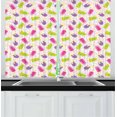 thumbnail image 1 of Ambesonne Ice Cream Kitchen Curtains, Cartoon Popsicle Dots, 55"x39", Multicolor, 1 of 2
