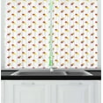 thumbnail image 1 of Ambesonne Ice Cream Kitchen Curtains, Colorful Summer Snack, 55"x39", Multicolor, 1 of 2