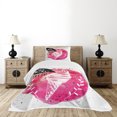 thumbnail image 1 of Ambesonne Ice Cream Quilted Bedspread Set 2 Pcs, Yummy, Twin Size, Pink Black White, 1 of 6