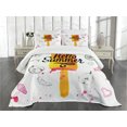 thumbnail image 1 of Ambesonne Ice Cream Quilted Bedspread Set 3 Pcs, Hello Summer, Queen Size, Multicolor, 1 of 5