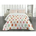 thumbnail image 1 of Ambesonne Ice Cream Quilted Bedspread Set 3 Pcs, Various Flavors, King Size, Multicolor, 1 of 5