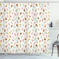 thumbnail image 1 of Ambesonne Ice Cream Shower Curtain, Doodle Diary Desserts, 69"Wx84"L, Multicolor, 1 of 3