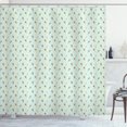 thumbnail image 1 of Ambesonne Ice Cream Shower Curtain, Frozen Desserts Cones, 69"Wx70"L, Earth Yellow and Mint Green, 1 of 4