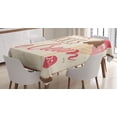 thumbnail image 1 of Ambesonne Ice Cream Tablecloth Rectangular Table Cover, Pop Art Logo, 60"x84", Pink Cream Umber, 1 of 4