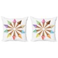 thumbnail image 1 of Ambesonne Ice Cream Throw Pillow Cover 2 Pack, Ice Cream Row, 16", Multicolor, 1 of 7