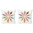 thumbnail image 1 of Ambesonne Ice Cream Throw Pillow Cover 2 Pack, Ice Cream Row, 20", Multicolor, 1 of 2