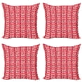 thumbnail image 1 of Ambesonne Ice Cream Throw Pillow Cover 4 Pack, Funny Ice Lolly Popsicles, 24", Dark Coral Multicolor, 1 of 2