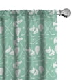 thumbnail image 1 of Ambesonne Ice Skates Window Curtains, Sports Equipment Pattern, Each 28" W x 95" L, Peacock Green and White, 1 of 4