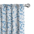 thumbnail image 1 of Ambesonne Ice Skates Window Curtains, Winter Sports Elements, Each 28" W x 95" L, Deep Sky Blue White, 1 of 4