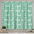 thumbnail image 1 of Ambesonne Ice Skates Kitchen Curtains, Sports Equipment Pattern, 55"x45", Peacock Green and White, 1 of 3