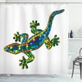 thumbnail image 1 of Ambesonne Iguana Shower Curtain, Mosaic Style Stained Glass, 69"Wx84"L, Multicolor, 1 of 3