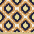 thumbnail image 1 of Ambesonne Ikat Fabric by the Yard Upholstery, Geometric Indonesian Vivid, 1 Yard, Orange Yellow Indigo, 1 of 5