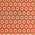 thumbnail image 1 of Ambesonne Ikat Fabric by the Yard Upholstery, Grunge Oval Shapes Vintage, 2 Yards, Orange Pale Yellow, 1 of 4