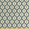 thumbnail image 1 of Ambesonne Ikat Fabric by the Yard Upholstery, Ogee Shapes Vintage Pale, 5 Yards, Grey Yellow White, 1 of 4