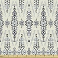 thumbnail image 1 of Ambesonne Ikat Fabric by the Yard Upholstery, Tribal Inspired Drawings Art, 3 Yards, Eggshell and Multicolor, 1 of 5