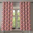 thumbnail image 1 of Ambesonne Ikat Grommet Curtain, Traditional Diamond Line, 50" x 54", Red Blue Beige, 1 of 6