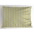 thumbnail image 1 of Ambesonne Ikat Pillow Sham, Vintage Abstract Rhombus, 26" X 20", Grey Yellow White, 1 of 2