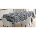 thumbnail image 1 of Ambesonne Ikat Tablecloth Rectangular Table Cover, Chevron Tile, 60"x84", Pale Blue Purple, 1 of 4