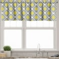 thumbnail image 1 of Ambesonne Ikat Valance Pack of 2, Old Form Shapes Bundles, 54"X18", Grey White Yellow, 1 of 5