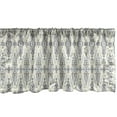 thumbnail image 1 of Ambesonne Ikat Valance Pack of 2, Tribal Inspired Drawings Art, 42"X12", Eggshell and Multicolor, 1 of 3