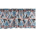thumbnail image 1 of Ambesonne Ikat Window Valance, Geometrical Cultural Composition with Triangles Hipster Folkloric, Curtain Valance for Kitchen Bedroom Decor with Rod Pocket, 54" X 12", Coral Blue and Black, 1 of 3