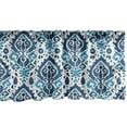 thumbnail image 1 of Ambesonne Ikat Window Valance, Tribal Motifs in Aztec Style, 42" x 18", Sea Blue and White, 1 of 3
