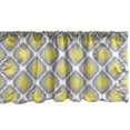 thumbnail image 1 of Ambesonne Ikat Window Valance, Vintage Abstract Rhombus, 54" X 12", Grey Yellow White, 1 of 3