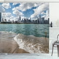 thumbnail image 1 of Ambesonne Illinois Shower Curtain, Chicago Skyline and Lake, 69"Wx70"L, Multicolour, 1 of 3