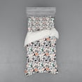 thumbnail image 1 of Ambesonne Indie Bedding Set 3 Pcs, Hipster Fashion Sketch, Twin, Seafoam Orange Black, 1 of 3