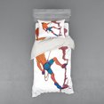 thumbnail image 1 of Ambesonne Indie Bedding Set 3 Pcs, Rock Climber Cliff Sports, Twin, Blue Mauve Ginger, 1 of 2