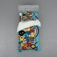 thumbnail image 1 of Ambesonne Indie Bedding Set 3 Pcs, Various Monsters Universe, Twin XL, Multicolor, 1 of 3