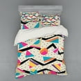 thumbnail image 1 of Ambesonne Indie Bedding Set 4 Pcs, 80s Funky Memphis Fashion, Queen, Multicolor, 1 of 3