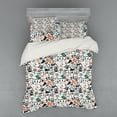 thumbnail image 1 of Ambesonne Indie Bedding Set 4 Pcs, Hipster Fashion Sketch, Queen, Seafoam Orange Black, 1 of 3