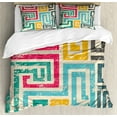 thumbnail image 1 of Ambesonne Indie Duvet Cover Set, Vintage Spiral Colorful, 2-Calking, Multicolor, 1 of 7