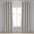 thumbnail image 1 of Ambesonne Indie Grommet Curtain, Bohemian Pastel Feather Motif, 50" x 72", Turquoise Pale Pink, 1 of 6