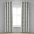 thumbnail image 1 of Ambesonne Indie Grommet Curtain, Minimalist Nature Pattern, 50" x 72", Vermilion Pale Grey, 1 of 6
