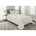 thumbnail image 1 of Ambesonne Indie Quilted Bedspread Set 2 Pcs, Colorful Classic Glasses, Twin Size, Multicolor, 1 of 3