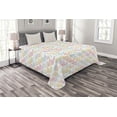thumbnail image 1 of Ambesonne Indie Quilted Bedspread Set 3 Pcs, Colorful Classic Glasses, King Size, Multicolor, 1 of 3