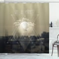 thumbnail image 1 of Ambesonne Indie Shower Curtain, Life Is Perfect Vintage, 69"Wx70"L, Tan Dark Taupe White, 1 of 3