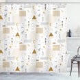 thumbnail image 1 of Ambesonne Indie Shower Curtain, Memphis Geometric, 69"Wx84"L, Ginger Black White, 1 of 3