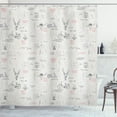 thumbnail image 1 of Ambesonne Indie Shower Curtain, Minimalist Nature Pattern, 69"Wx75"L, Vermilion Pale Grey, 1 of 3