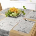 thumbnail image 1 of Ambesonne Indie Table Runner & Placemats, Minimalist Nature Pattern, Placemat 4 pcs + Runner 12"x90", Vermilion Pale Grey, 1 of 2