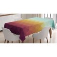 thumbnail image 1 of Ambesonne Indie Tablecloth Rectangular Table Cover, Abstract Checkered Pastel, 60"x90", Turquoise Marigold, 1 of 4