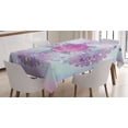 thumbnail image 1 of Ambesonne Indie Tablecloth Rectangular Table Cover, Psychedelic Rose Mandala, 60"x84", Pale Blue Lavender, 1 of 3
